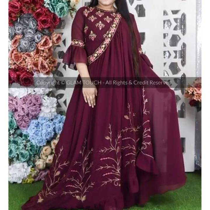 Eid collection Indian Unstitched Georgette Gown Party dress for women