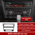 Car CD Control Console Panel Sticker Carbon Fiber Decal Trim Cover for - 3 Series E90 E92 E93 2005-2012 Accessories.