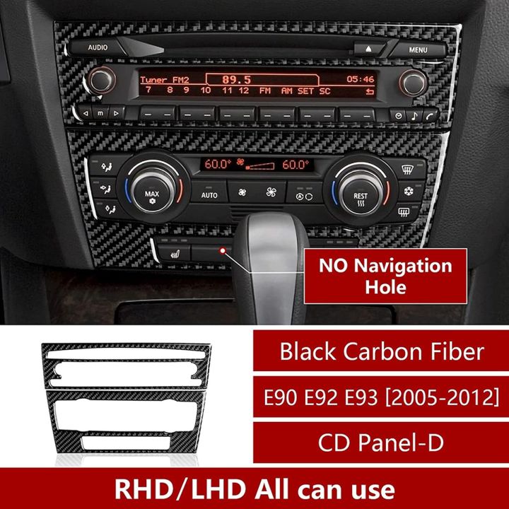 Car%20CD%20Control%20Console%20Panel%20Sticker%20Carbon%20Fiber%20Decal%20Trim%20Cover%20for%20-%203%20Series%20E90%20E92%20E93%202005-2012%20Accessories%20-%20Image%203