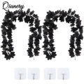 2PCS Halloween Maple Leaf Garland With 4pcs Hook Artificial Hanging Floral Garlands Fall Leave Vines For Christmas Thanksgiving Decor. 