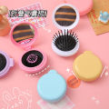 Portable Portable Macaron Color Airbag Comb Mini Mirror Comb Folding One Cute Air Cushion Massage Comb. 