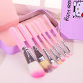 Hello Kitty Makeup Fever Mini Brush Set (Pink) 7Pcs - Makeup Combo Set - Makeup Combo Set.