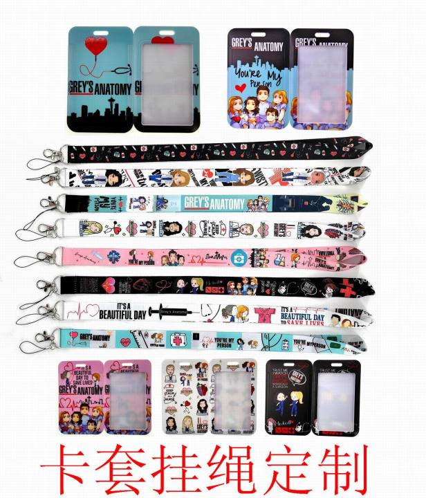 Greys Anatomy Doctor Grell Mobile Phone Rope Chest Card Sleeve Rope Halterneck Lanyard Foreign Trade Wholesale