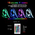 16 Colours Waterproof Flexible Tape Color Changing RGB LED Strip Lights with Remote Controller and Power Supply - Rgb Light - rgb light. 