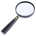 1pcs 90 mm 10X Frame Handheld Magnifying Glass Optical Glass Lens Wood Handle Magnifier For Reading. 