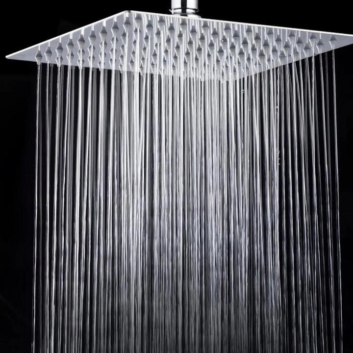 (8")Square Stainless Steel Ultra-thin Showerhead Bath Rainfall Shower Head Chrome Finish Rain Shower for Bathroom