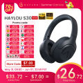HAYLOU S30 Wireless Bluetooth 5.4 Headphones 43dB Adaptive Noise Cancelling Headsets 40mm Driver 80H Playtime Earphones.