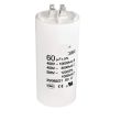 CBB60 Run Capacitor 60uF 450V AC Double Insert 50/60Hz Cylinder  White for Air Compressor Water Pump Motor. 
