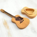 Guitar Pick Box with Stand Portable Handcrafted Guitar Picks Storage Container Guitar Accessory. 