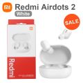 Original Xiaomi Redmi AirDots 2 White Bluetooth Earphones Ture Wireless Headset with Mic Classical Music Headphone for Run Sport. 