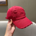 Baseball Cap for Women New Spring and Summer Hop Versatile Soft Top Curved Brim Retro Personality Make Old Ripped Peaked Cap for Men. 