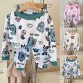 Autumn Winter Kids Thicken Soft Flannel Pajamas Sets New 2024 Baby Boys Girls Cartoon O-neck Pullover Warm Sleeping Sets Pyjamas. 