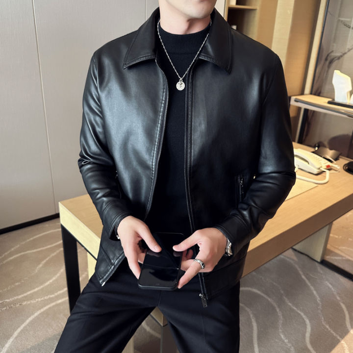 PU%20Leather%20Jackets%20For%20Men%20Clothing%20Autumn%20Winter%20Thick%20Warm%20Turn%20Down%20Collar%20Biker%20Jacket%20Slim%20Fit%20Casual%20Male%20Coat%20Black%205XL-M%20-%20Image%204
