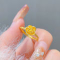 Rose Flower Rings For Women Romantic Flower Finger Couple Ring Wedding Jewelry Brave.