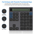 【Bestseller Alert】 2.4G Numeric Keyboard with Screen Display Calculator 2 in1 Portable Number Keypad for Win/. 
