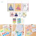 Sticker Activity Books Set DIY Painting Sticker Kids Scrapbooking Reusable Stickers DIY Colorful Princess Dress up Stickers for Party Favors.