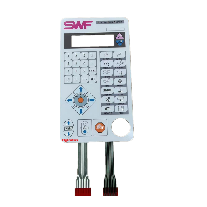 Korean SWF Computer multi-head embroidery machine MEMBRANE SWITCH