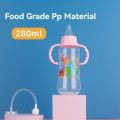 280ml/60ml Baby Feeding Bottle Portable Cute Cartoon Animal Milk Bottle for Baby Milk Water Drinking Non-Drip Newborn Bottle with Handle. 