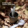 Nextool fork spoon 2-in-1 outdoor pure titanium spork reusable camping tableware case stainless steel portable camping cutlery. 
