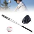 Aluminum Alloy Baseball Bat Set with Baseball Glove and Ball Playing Game Soft Traing Ball Softball for Home Indoor Backyard Kids Teenagers. 
