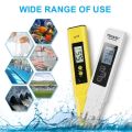 PH Meter and TDS Meter,Digital Water Quality Tester, 0-9990 PPM, EC and Temperature Measurement 0.01 PH High Precision. 