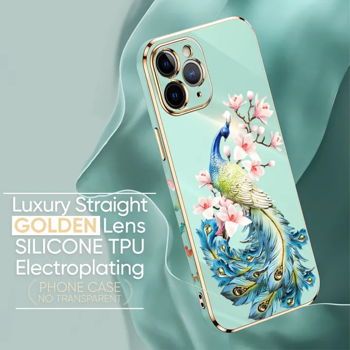 Hontinga%20for%20OPPO%20A54%20/%20A54%202021%20Back%20Cover%20+%20Free%20Lanyard%20Luxury%206D%20Plating%20Cartoon%20Peacock%20Side%20Pattern%20Case%20Soft%20Silicone%20Square%20Phone%20Cases%20-%20Image%203