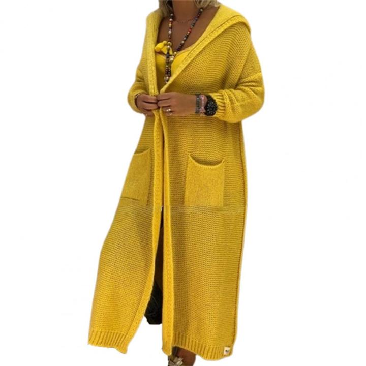 Long%20Sleeve%20Two%20Pockets%20Loose%20Fit%20Open%20Front%20Sweater%20Coat%20Autumn%20Winter%20Solid%20Color%20Hooded%20Long%20Knitted%20Cardigan%20Outerwear%20-%20Image%203