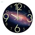 2xModern Luminous Wall Clock Night Light Fluorescent Clocks for Kitchen B.