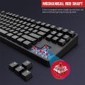 HXSJ L600 87 Keys Wired Mechanical Keyboard Two-color Injection Keycap White Backlight Detachable Type-C Cable (Red Switches). 