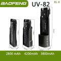 Baofeng UV 82 BL-8 Battery Walkie Talkie Ham Radio 2800/3800/4200 mAh Enlarge UV82 Plus UV-8D UV-82WX Original Radio Accessories.