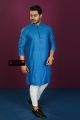 Stylish Menz Comfortable Blue Box Panjabi - Panjabi. 