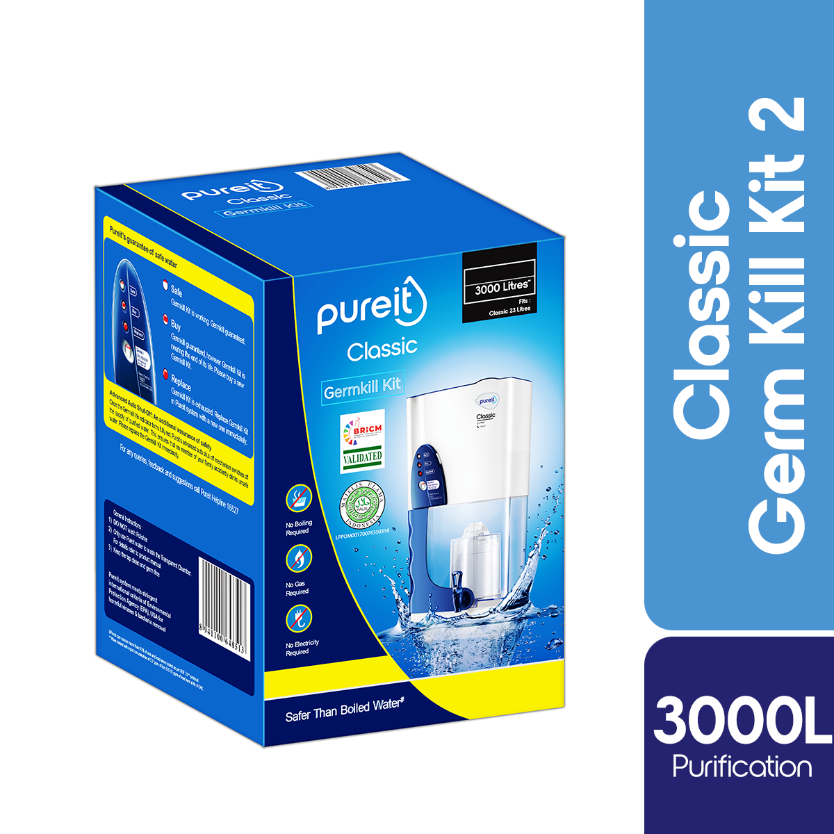 Unilever Pureit Classic Germ Kill Kit 3000L (Water Purifier)