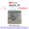 For Tecno Spark 20 SIM Card Tray Holder with Sim Ejector Pin Replacement Parts. 