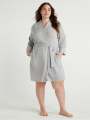 Premium Cotton Waffle Bathrobe – Lightweight Knee-Length Spa Robe.