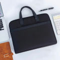 File bag storage zipper computer portable large capacity file information bag, double-layer business briefcase. 