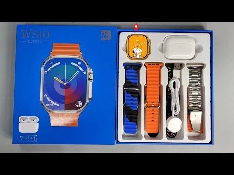 WS10 ultra 2 7 in 1 Ultra smartwatch 49mm series 9 Ultra 2.01 "IPS HD Large Screen NFC Smart Watch Bluetooth Calling Sports Smartwatche With Seven Watch Straps with TWS earphone AI gestures answer