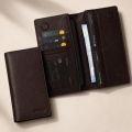 Zays Premium Eco-Friendly Leather Long Wallet for Men, Handmade Slim Compact Wallet 7.4 x 3.7 x 1 Inch, 7 Card Slots, ID Slot, Cash Compartment, 2 Mobile Compartments, Fits Large Smartphones, Luxury Gift Box.
