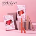 HANDAIYAN 6pcs Matte Lip Liner Set Long Lasting Velvet Lipliner Pack Red Lipstick Tint  Lips Stick Pencil Cosmetic Makeup-Set -A. 