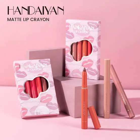 HANDAIYAN%206pcs%20Matte%20Lip%20Liner%20Set%20Long%20Lasting%20Velvet%20Lipliner%20Pack%20Red%20Lipstick%20Tint%20%20Lips%20Stick%20Pencil%20Cosmetic%20Makeup-Set%20-A%20-%20Image%203