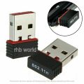MINI USB WIRELESS WiFi NETWORK RECEIVER ADAPTER DONGLE DESKTOP PC - Black. 