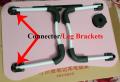 Portable Desk Foldable Laptop Table Leg Brackets/ Connector (4 Piece). 