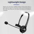 Universal Call Center Headphone 3.5mm USB Wired Business Headset With Mic Volume Control Mute Cancelling Telephone Operator. 