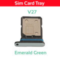 Vivo V27 / V27 Pro Sim Tray Micro SD Card Slot with Sim Ejector Pin Replacement Part. 