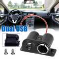 【Shop Now and Save】 Black Car Auxiliary USB Dual Power Outlet 12V Socket Plug Adapter Car Accessories. 