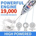 Milk Frother Quiet Hand Held Frother Whisk High Powered Mini Blender. 