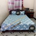 Digital Home Tex Cotton with two pillow cover 8.5-7.5 feet double -size bed sheet - Bed Sheet Home Tex. 
