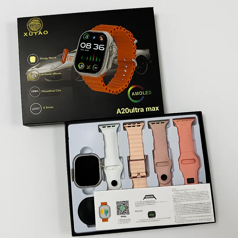 A20 Ultra Max Smart Watch AMOLED Display – Strap Set, SIM