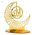 2x Acrylic Eid Mubarak Plaque Muslim Decor Party Supplies Home Decor Gold. 