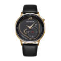 Men's Ultra thin Calendar Quartz Couple Belt Waterproof Women's Watch. 