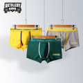 2023New Cotton Men's Underwear Comfortable Breathable Mid Waist Trendy Pants Personality Solid Color Boxer One Piece Dropshipping. 